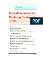 Critical Evaluation of Marketing Strategies of SBI.: Chapter No. 06