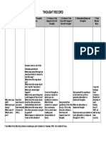 Thought Record Worksheet