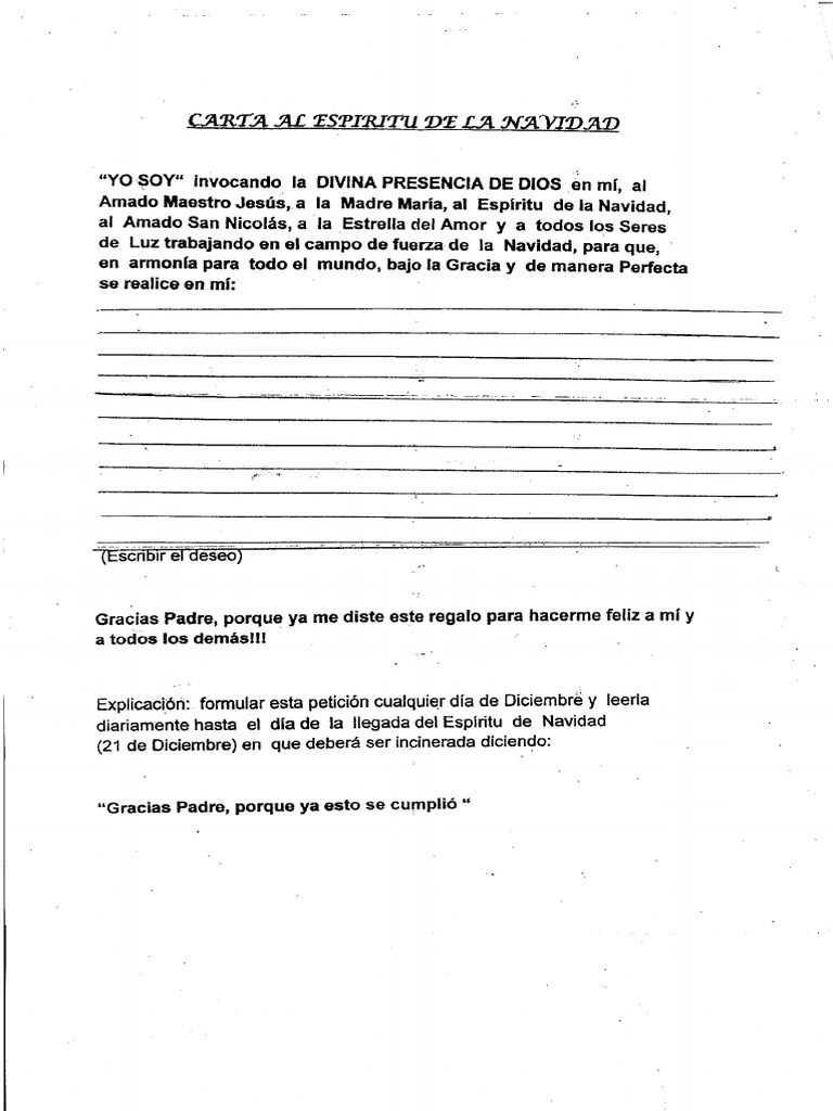 Carta al viejo pascuero