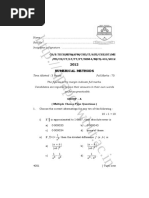 WBUT Numerical Method Paper 2012