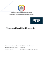 Istoricul Berii in Romania