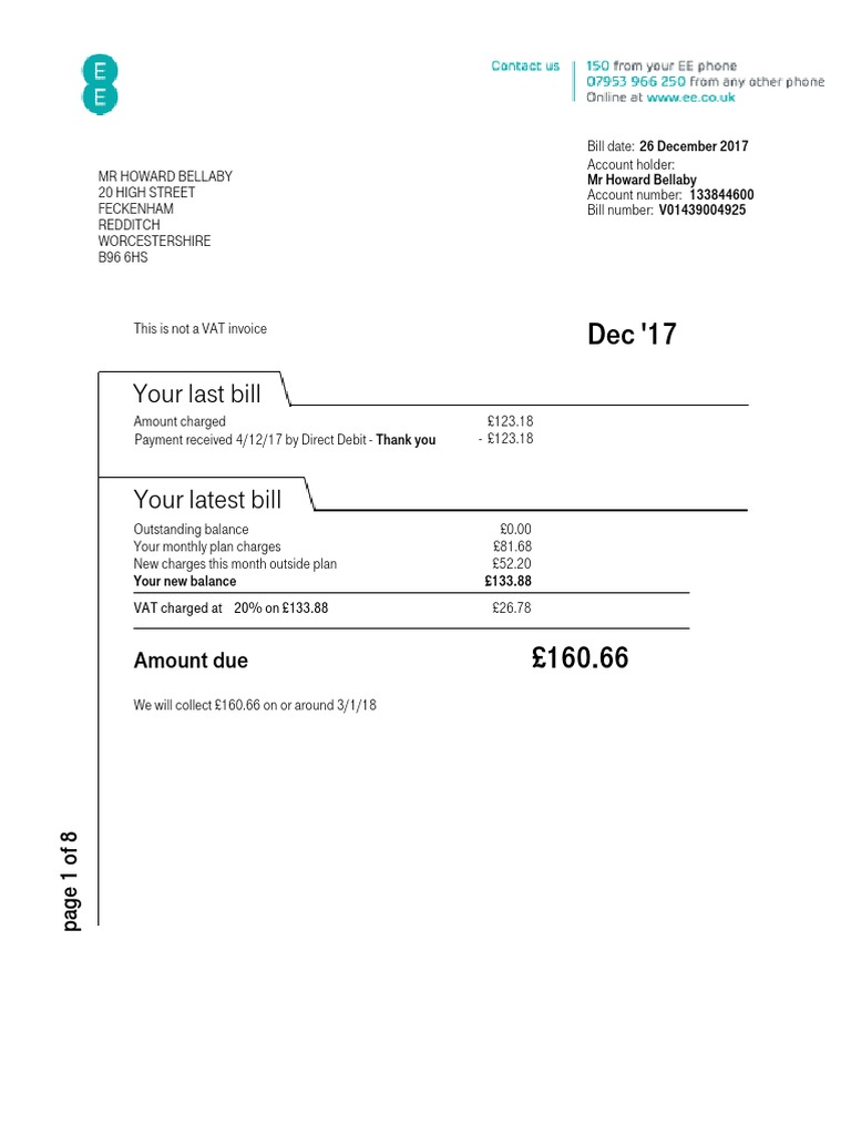 Your Last Bill: Amount Due | PDF | Invoice | Debits And Credits