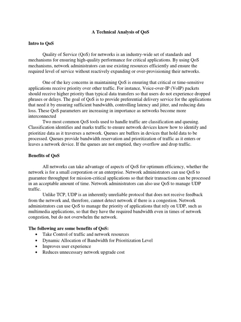 Network QoS for IT Professionals | PDF | Quality Of Service | Network ...