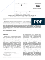 Ordered Mesoporous and Macroporous Inorganic Films and Membranes