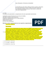 Apol 5 - Estatística Aplicada-Técnicas e Ferramentas Da Qualidade