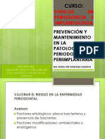 Expo Prevencion y Mantenimiento en La Patologia Periodontal y Preimplantaria