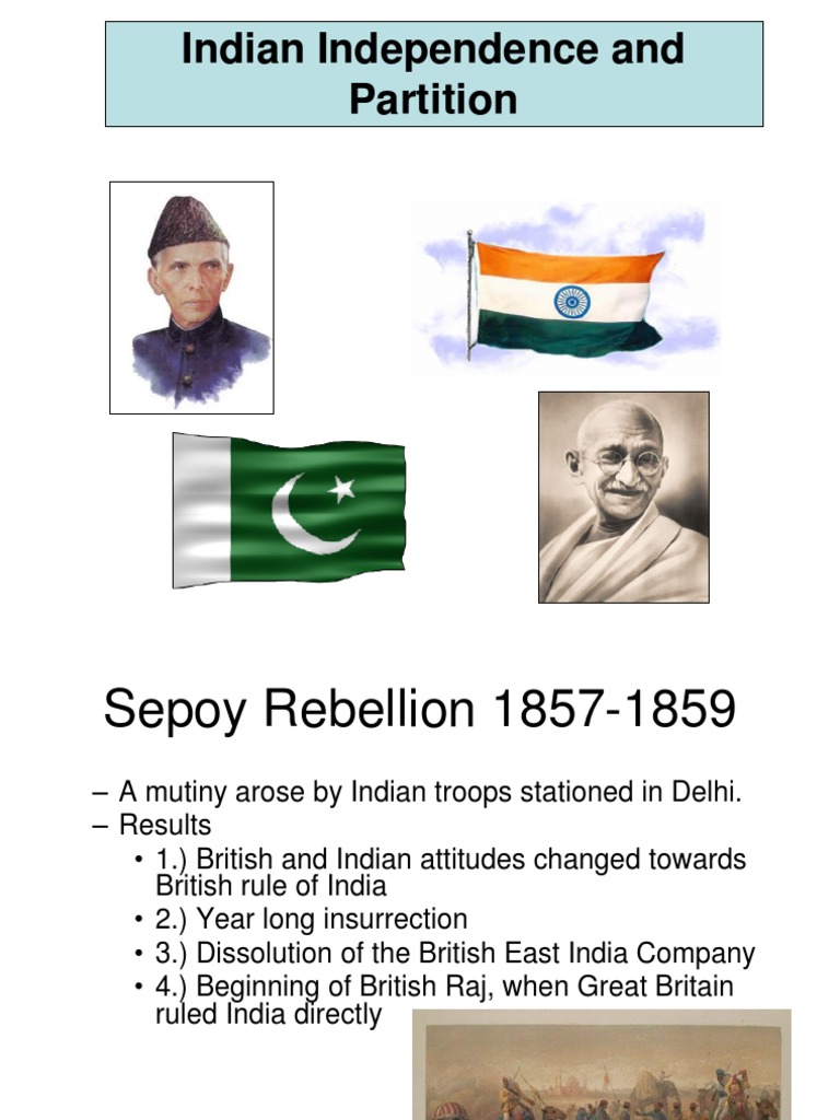 Indian Independence and Partition | PDF | Partition Of India | Mahatma ...