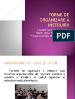 Forme de Organizare a Instruirii