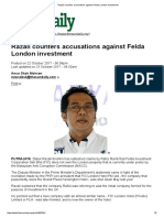 Felda_Razali Counters Accusations Against Felda London Investment
