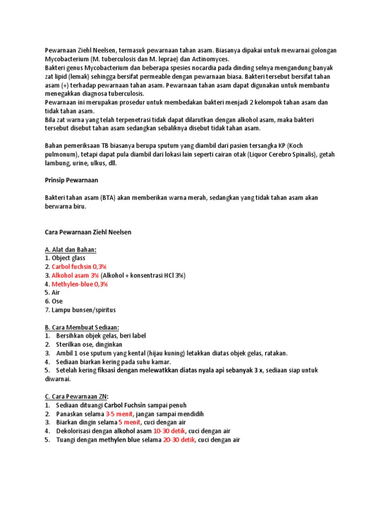 Pewarnaan Ziehl Neelsen