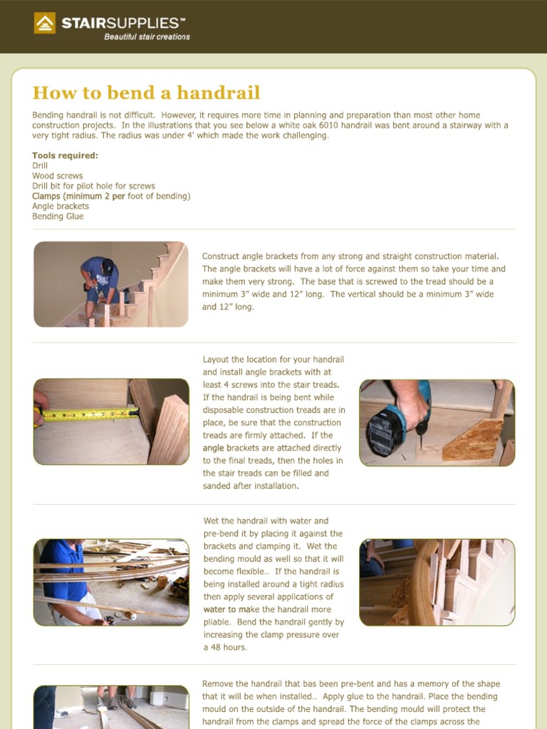 How to Bend a Handrail Properly | PDF