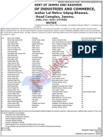 Selection of Candidates For Various Posts in INDUSTRIES AND COMMERCE, J&K