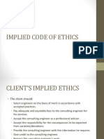 Implied Code of Ethics