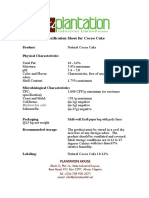 Pil Specification Sheet For Natural Cocoa Cake