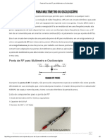 Ponta de Prova de RF para Multímetro Ou Osciloscópio