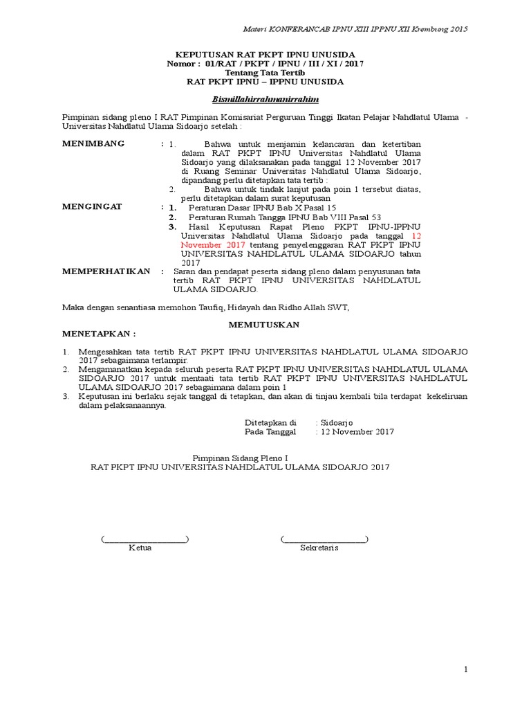 55 Koleksi Contoh Undangan Rapat Anggota Ipnu Ippnu Gratis