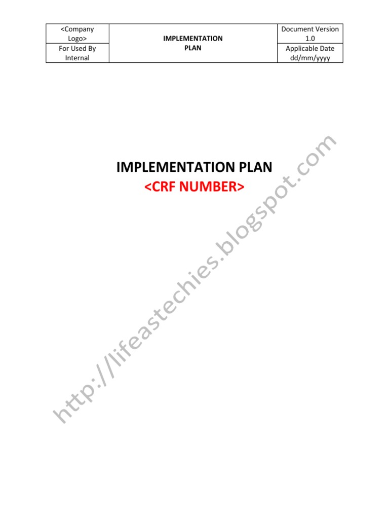 Example of Implementation Plan | PDF | Databases | Information Science