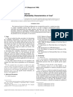 D4371-Standard Test Method For Determining The Washability Characteristics of Coal