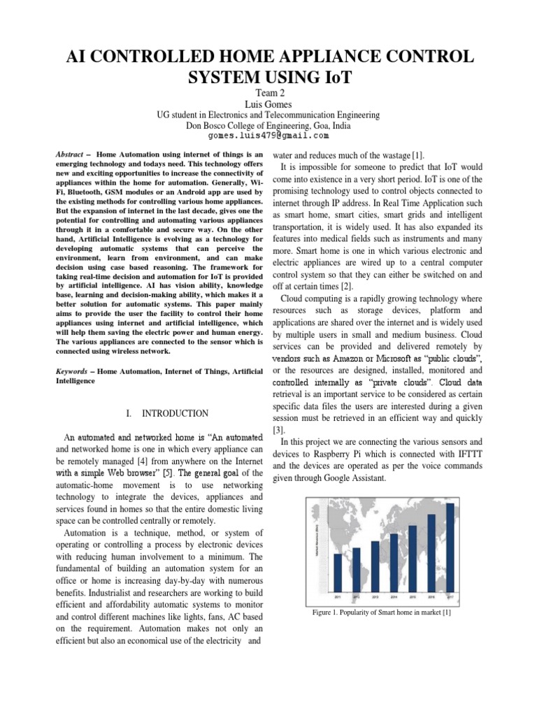 Ieee Paper Of Things Home Automation