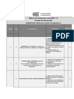 Matriz de Evaluación Prueba de Desarrollo - DIB ING II