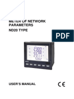 Meter of Network Parameters Nd20 Type: User'S Manual