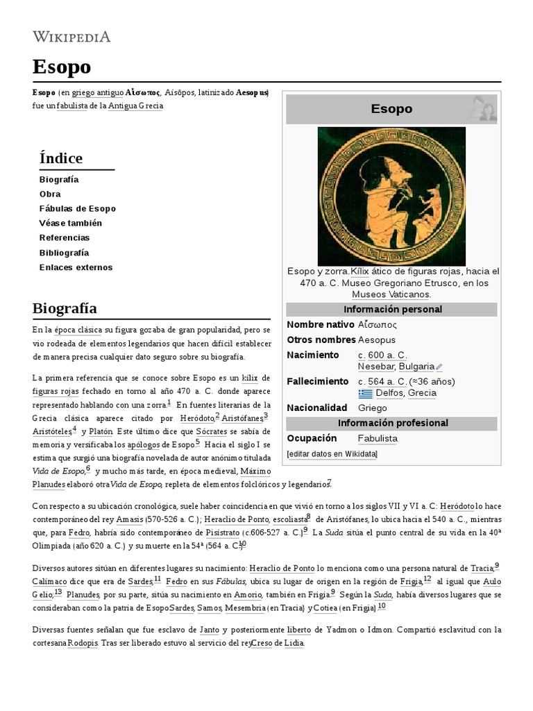 Esopo | Esopo | Ficción y literatura