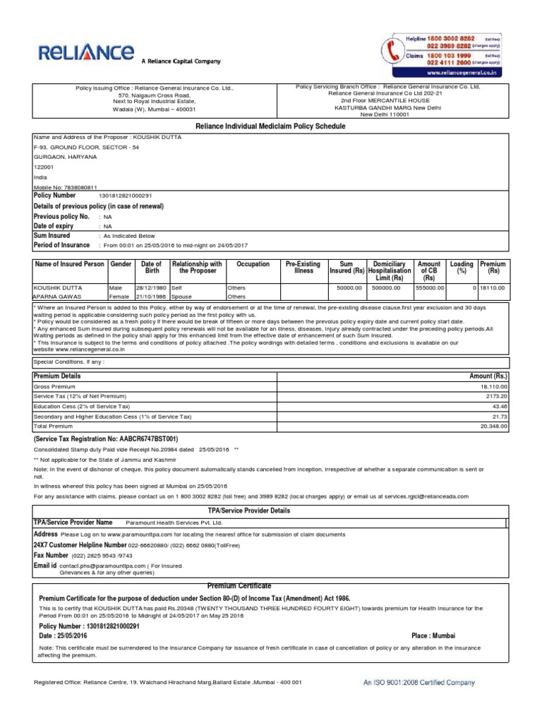 mediclaim-receipt-insurance-taxes