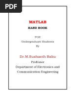 Dr.M.Sushanth Babu - Matlab Hand Book