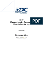 Massachusetts Corporate Reputation Survey (MCRS) - 2007