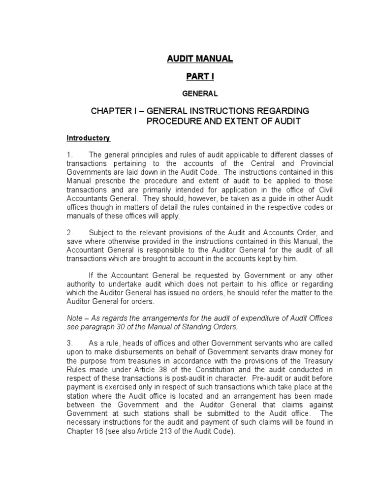 Audit Manual Complete Audit Cheque