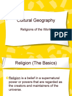 Cultural Geography: Religions of The World
