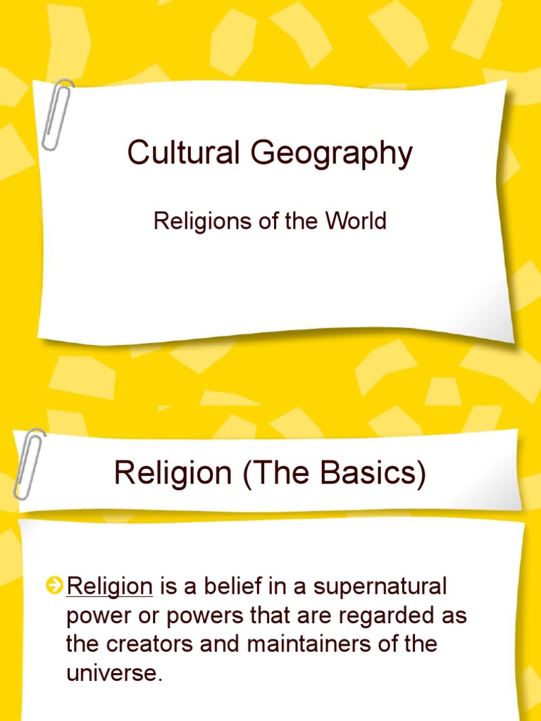 Cultural Geography: Religions of The World | PDF | Monotheism | God