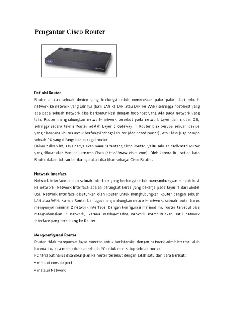 Pengantar Cisco Router | PDF