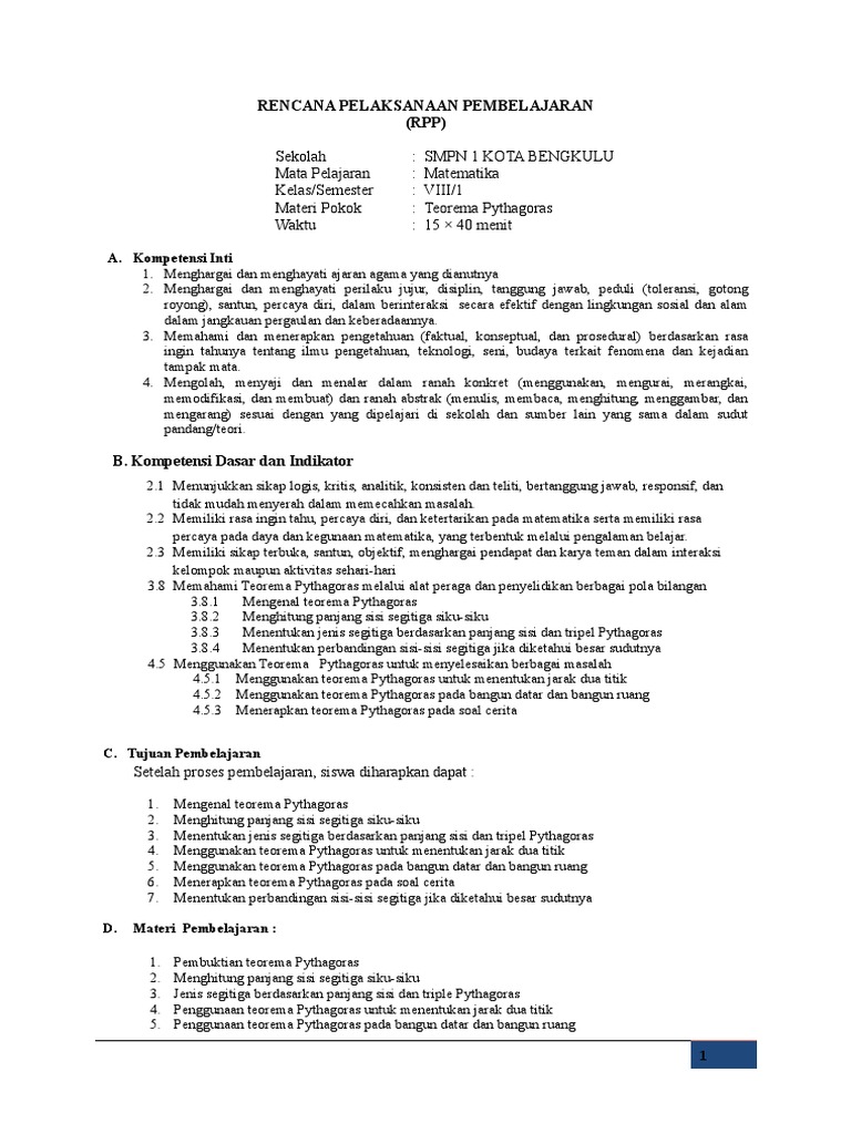 Rpp5 Teorema Pythagoras
