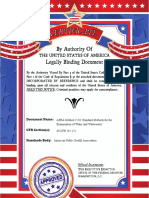 By Authority of Legally Binding Document: The United States of America