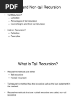 Tail and Non-Tail Recursion