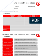 Diseño de Una Sesión de Clase - Formato