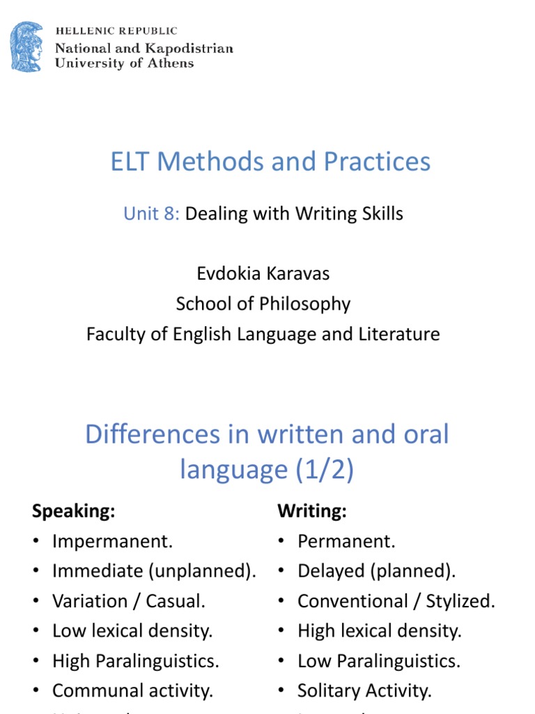 Dealing With Writing Skills | PDF | English As A Second Or Foreign ...