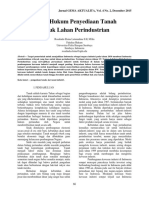 Aspek Hukum Penyediaan Tanah Untuk Lahan Perindustrian