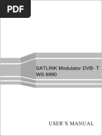 SATLINK Modulator DVB-T WS 6990: User'S Manual