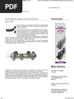 Manutenção Do Sistema de Freio Automotivo