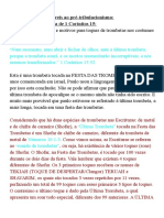 O Arrebatamento Pré - Tribulacionista e A Sua Relação Com As Festas Judaicas