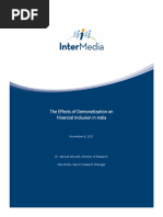 Effects of Demonetization On Financial Inclusion in India