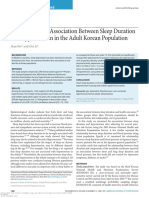 Age-Dependent Association Between Sleep Duration and Hypertension in The Adult Korean Population