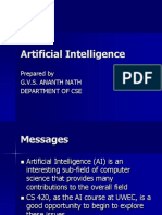 Artificial Intelligence: Prepared by G.V.S. Ananth Nath Department of Cse