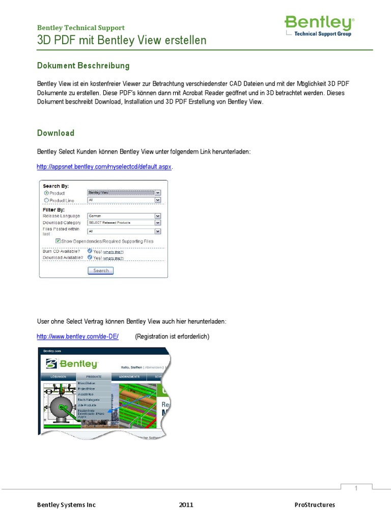3D PDF With Bentley View | PDF