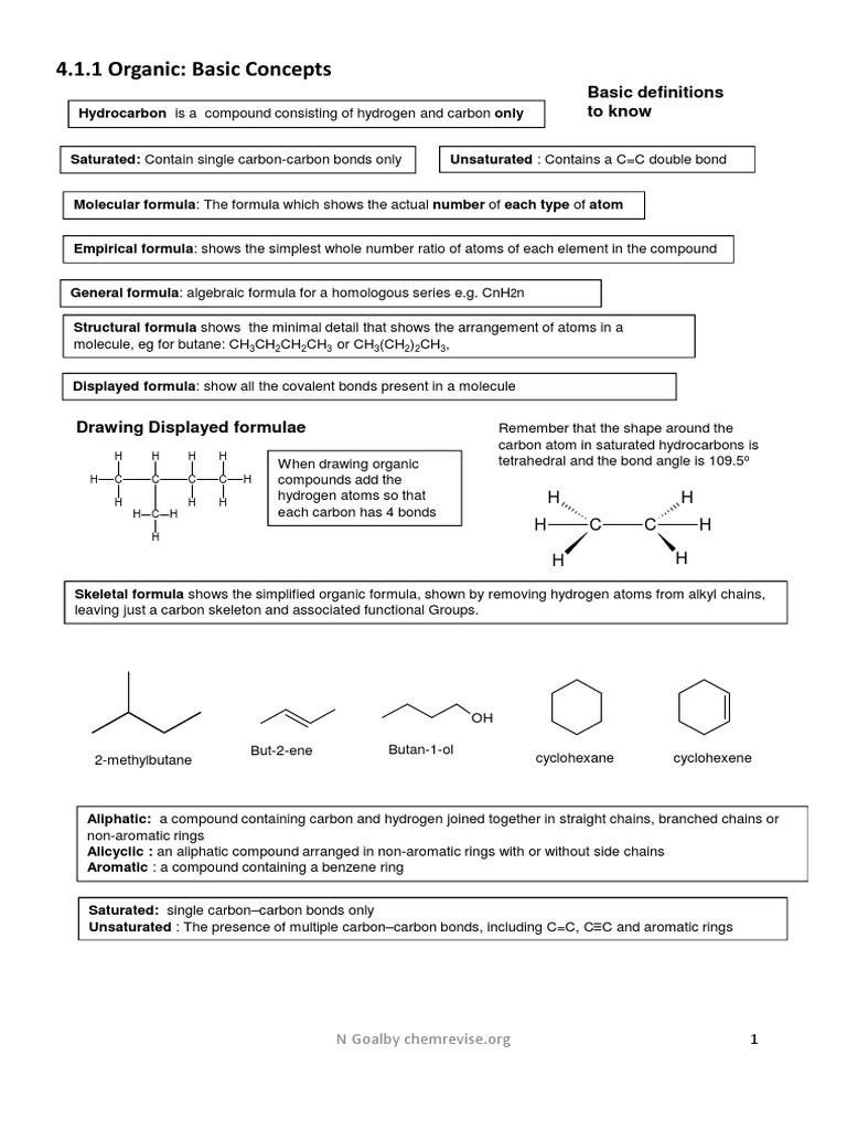 Organic Hydrocarbons: Structures & Naming | PDF | Functional Group | Isomer