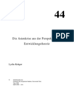 Die Asienkriese Aus Der Perspektive Der Entwicklungstheorie PDF