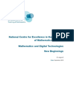 National Centre For Excellence in The Teaching of Mathematics (NCETM) Mathematics and Digital Technologies New Beginnings