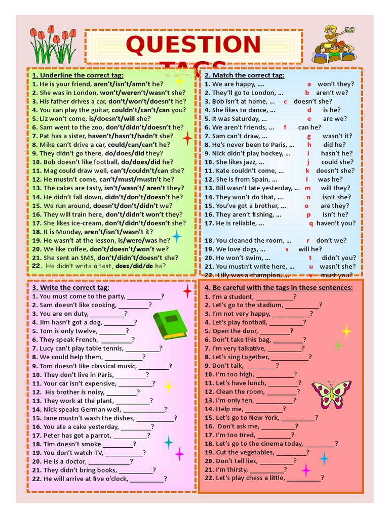 Question Tags Leisure